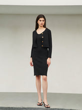 Parisian Cardigan Two Piece Midi Sweater Dress